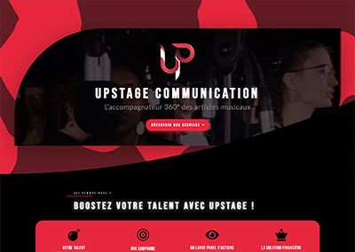 Site crée par Arthis web pour Upstage